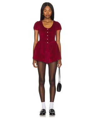 Free People X Revolve Bells Romper - Red