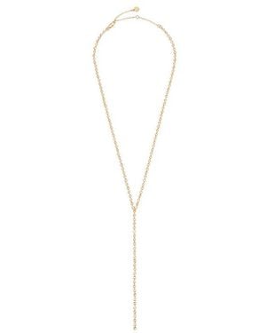 Ettika Dainty Crystal Disc Chain Lariat Necklace - White