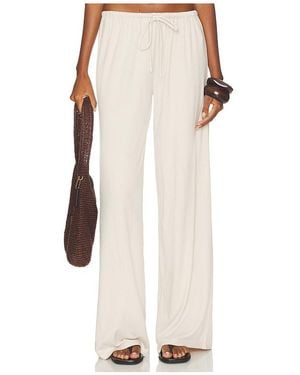 Runaway the Label Anji Relaxed Wide Leg Joggers - White