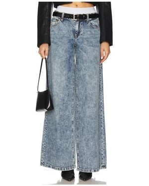 Alice + Olivia Vaqueros Holgados Ian Combo En Color Azul Talla En - Gris