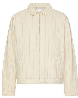 Obey Reissverschlussjacke Stripe - Natur