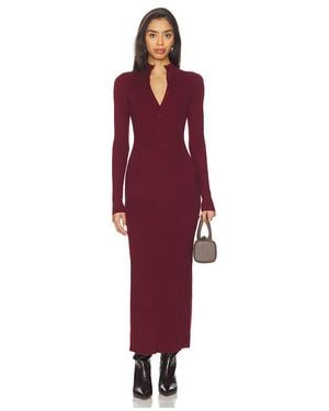 Lovers + Friends Gretta Mock Neck Midi Dress - Red