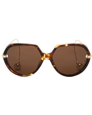 Bottega Veneta Drop サングラス - ブラウン