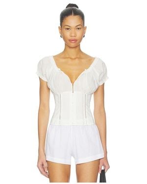 With Jean Victoria Top - White