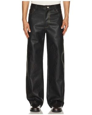 Pas Une Marque Leather Trousers - Black