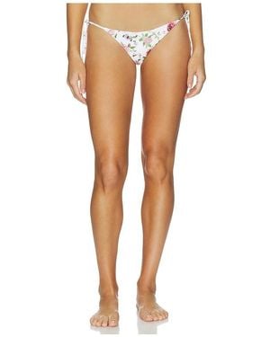 PQ Swim X Alice + Olivia Teeny Bikini Bottom - White