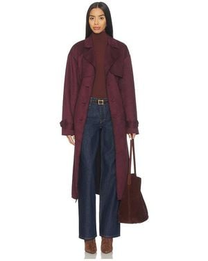 ALL THE WAYS Moxie Faux Suede Coat - Red