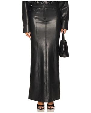 Norma Kamali Falda Cuero En Color Negro Talla (También En Xxs)