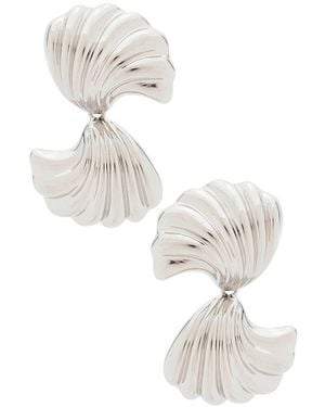 Lelet Pendientes Largos Vini En Color Plateado Metálico Talla - Blanco