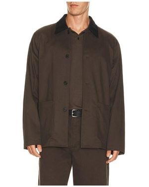 Theory 4 Button Jacket - Brown