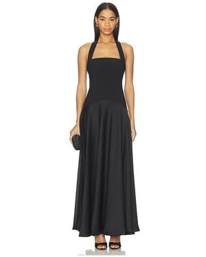 Runaway the Label Odina Square Neck Maxi Dress - Black