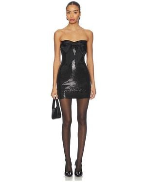 MORE TO COME Samira Bow Mini Dress - Black