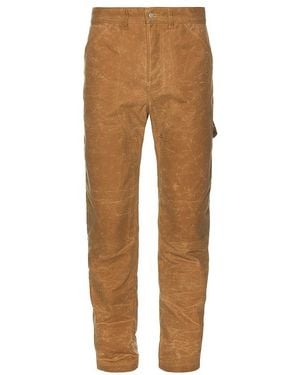 BTFL STUDIO Waxed Carpenter Trousers - Natural