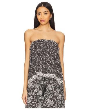 Spell Little Bird Strapless Top - Black