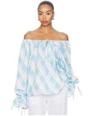 Sleeper Cha-Cha Lounge Blouse En Color Bebe Azul Talla (También En Xs/S)