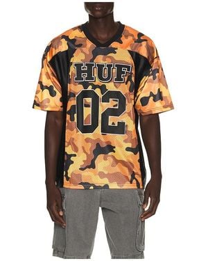 Huf Camo Football Jersey Tee - Orange