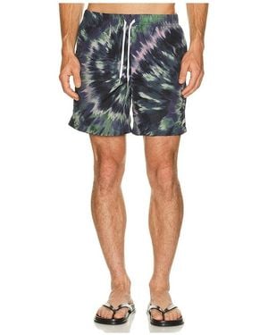Bather Fig Swirl Swim Trunk - Blue