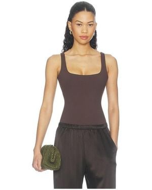 Susana Monaco Essential Low Back Tank Thong Back Bodysuit - Multicolor
