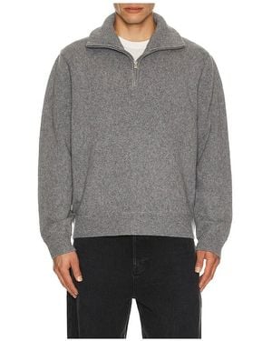 FRAME Wool Zip Sweater - Gray