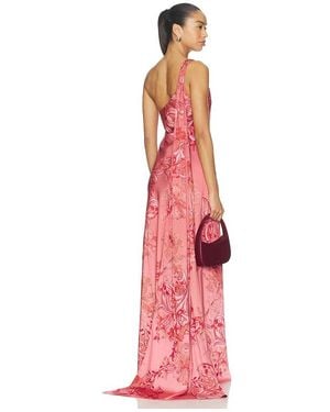 Hemant & Nandita One Shoulder Sash Dress - Red