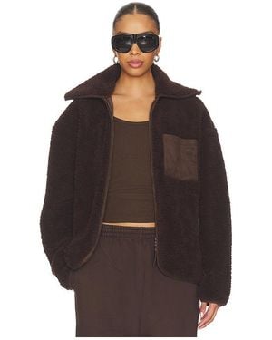 4th & Reckless Zara Zip Up Fleece - Brown