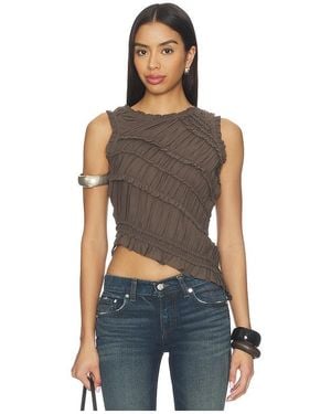 Free People Oberteil Sands Smocked - Blau
