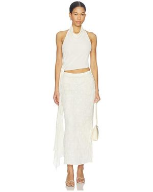 bubish Neckholder-Top Mit Wasserfallausschnitt Drapieren Hailey - Weiß