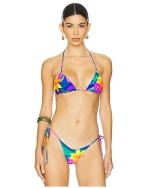 Indah Mary Triangle Bikini Top - Orange