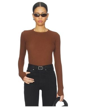 Michael Lauren Top Ajustado De Manga Larga Alick En Color Cognac Talla (También En Xs, S, M, Xl) - Negro