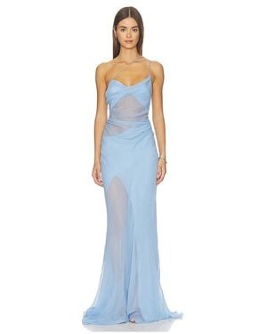 The Sei Strappy Diaphanous Gown - Blue