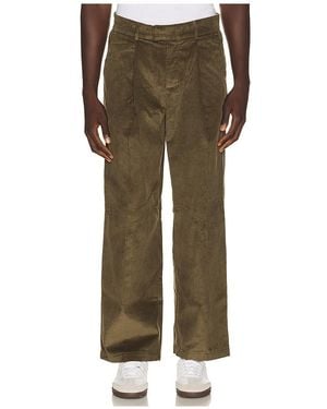 House Of Sunny Wide Leg Pleated Cord Pants - Green