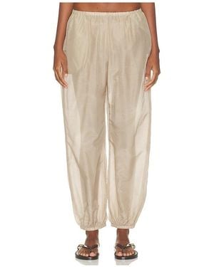 DONNI. The Silk Cotton Sheer Balloon Pant - Natural