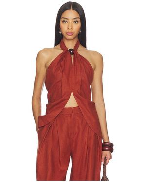 Faithfull the Brand Biba Halter Top - Red