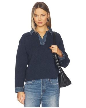 Rag & Bone Denim-Polohemd Marie - Blau