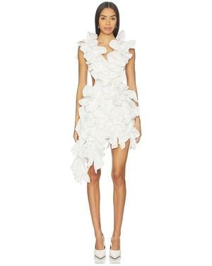 AKNVAS Ruffle Dress - White