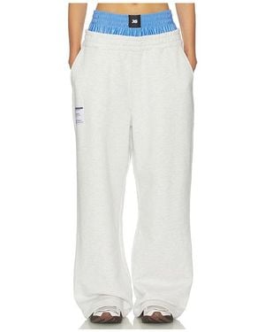 OFF SEASON Pantalón Ancho De Capas Layered Wide Pant En Color Gris Talla (También En Xs, S) - Blanco