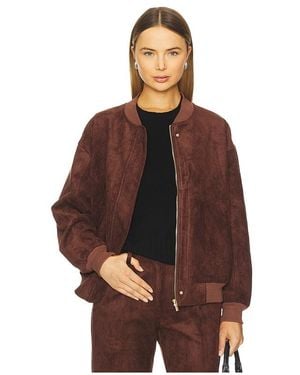 Amanda Uprichard X Revolve Vero Suede Bomber Jacket - Brown