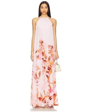 Rococo Sand Flared Maxi Dress - White