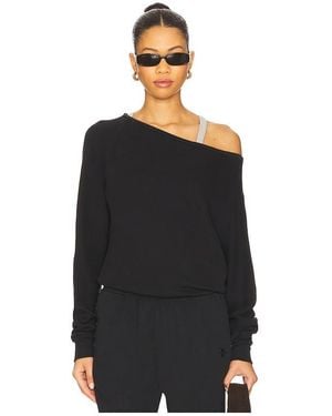Free People Lange Ärmel Jess - Schwarz