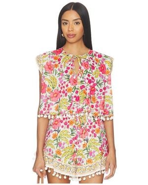 FARM Rio Banana Flowers Blouse - Red