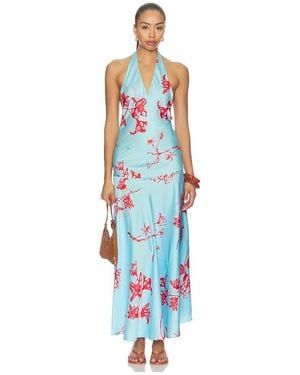 Juliet Johnstone Kleid Satin Button - Weiß