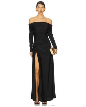 Runaway the Label Abbie Off Shoulder Maxi Dress - Black
