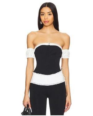 MORE TO COME Caitlyn Off Shoulder Top - Black
