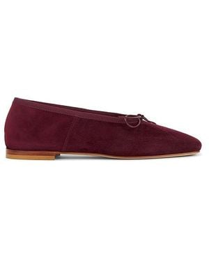 Mansur Gavriel Square Toe Ballerina Flat - Red