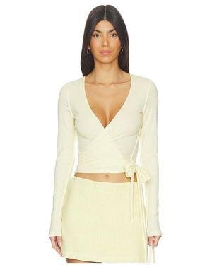VIR VITA Top Envolvente Margot En Color Amarillo Talla (También En Xs, S) - Blanco