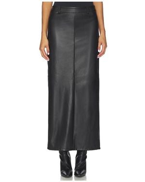 ALL THE WAYS Kayla Faux Leather Skirt - Black