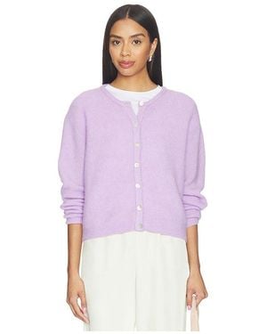 American Vintage Crew Cardigan - Purple