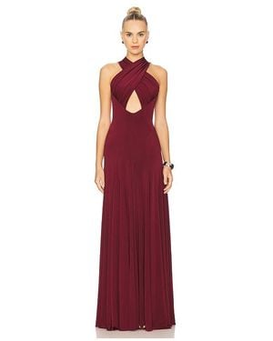 Ceren Ocak Draped Jersey Dress - Red