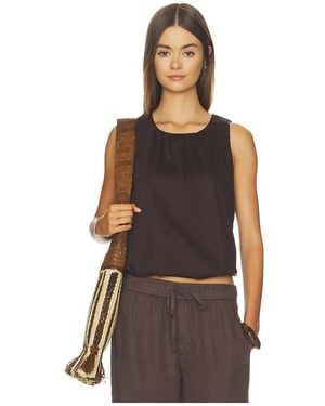 Sanctuary Retreat Bubble Tank Top - Brown