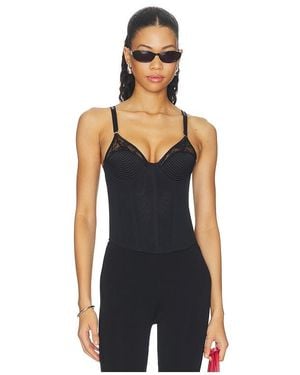 Fleur du Mal Topstitch Bebe Bra Bustier Top En Color Negro Talla (También En Xs, S, M)